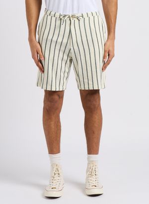 Selected - Short droit en coton bio rayé - Taille XL - Rayé