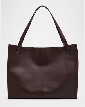 Men's Leather Travel Tote Bag