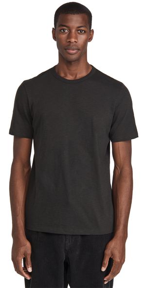 Theory Essential Cosmos Slub Cotton Tee Black L