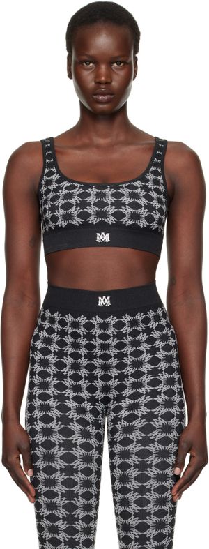 AMIRI Black MA Quad Seamless Sport Bra
