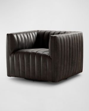 Augustine Leather Swivel Chair