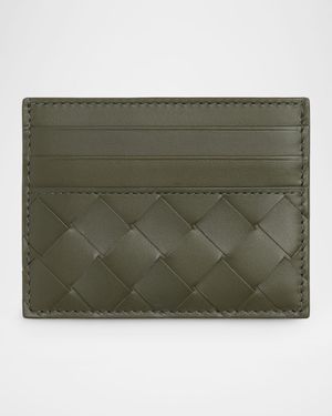 Men's Intrecciato Leather Card Case