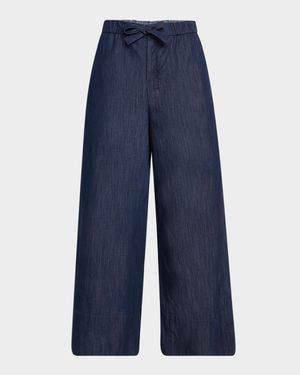 Jour Wide-Leg Ankle Pull-on Pants