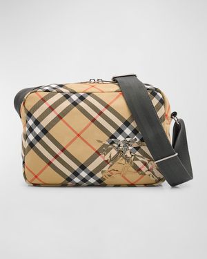 Men's Check Essential Crossbody Bag