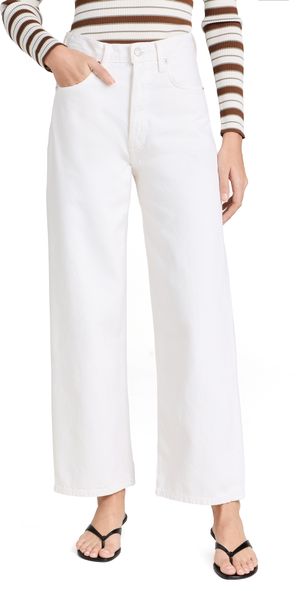 AGOLDE Ren: High Rise Wide Leg Jeans Fortune Cookie 34