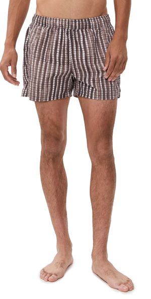 AUTO-REPLY Printed Sebastian Swim Trunks 4 Driftwood Brown XL