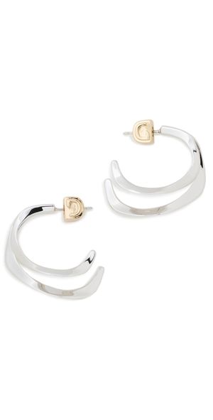 DEMARSON Sandro Hoops Silver One Size