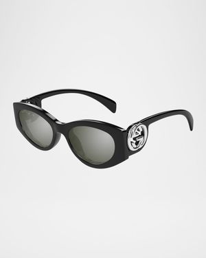 Interlocking G Cat-Eye Plastic Sunglasses
