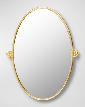 Burnish Golden Oval Mirror