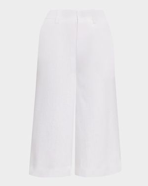 Drake Antigua Linen Wide-Leg Culotte Trousers