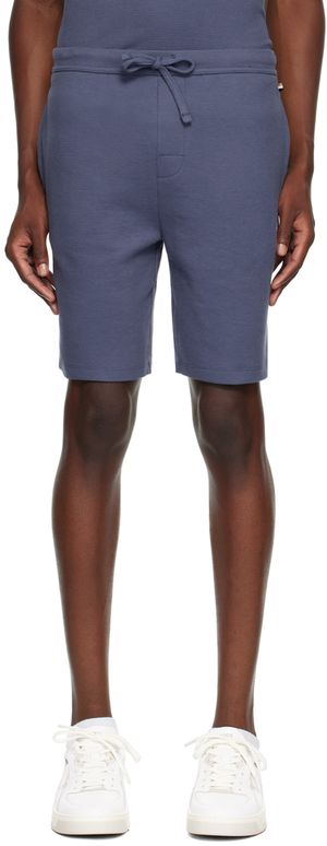 BOSS Blue Waffle Knit Shorts