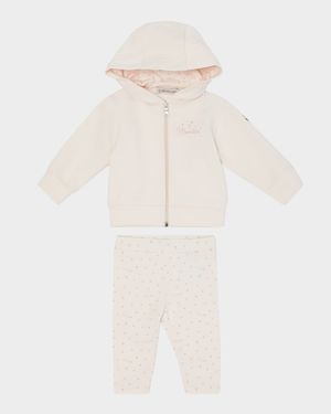 Girl's Hoodie & Star-Print Leggings, Size 1M-3