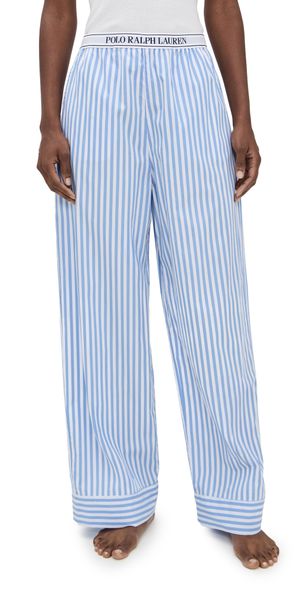 Polo Ralph Lauren Logo Elastic Pants White Cloud x Hydrangea XS