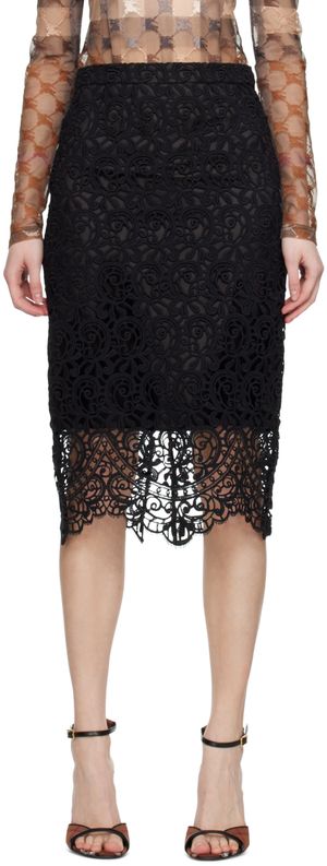 Burberry Jupe midi crayon noire