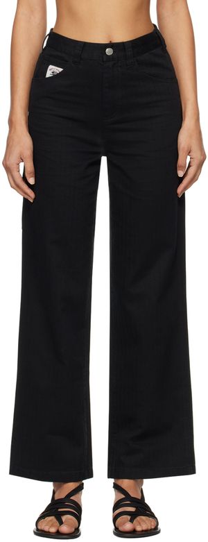Bode Black Knolly Brook Trousers