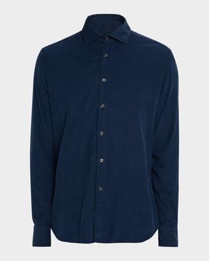 Men's Cotton Corduroy Button-Down Shirt
