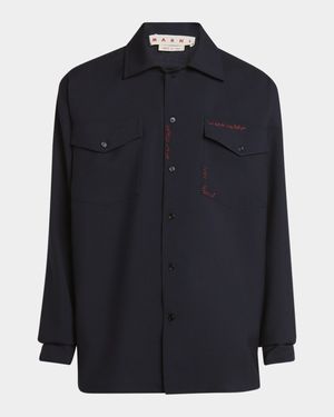 Men's Embroidered Logo Sport Shirt