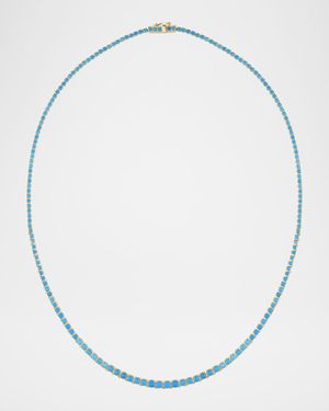 Graduating Turquoise Tennis Necklace