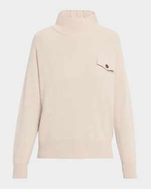 Mock-Neck Cashmere Sweater
