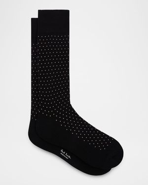 Men's Mini Polka Dot Crew Socks