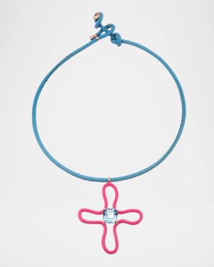 Pop Topaz Pendant Choker Necklace