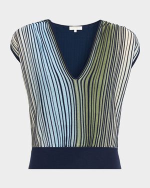 Vanessa Ombre Striped Top