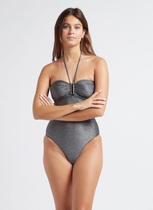 Livia - Maillot de bain 1 pièce pailleté - Taille 46 - Noir