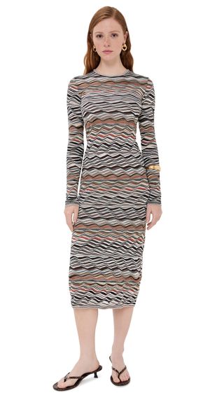 Missoni Midi Dress Beige And Brown Tones 36