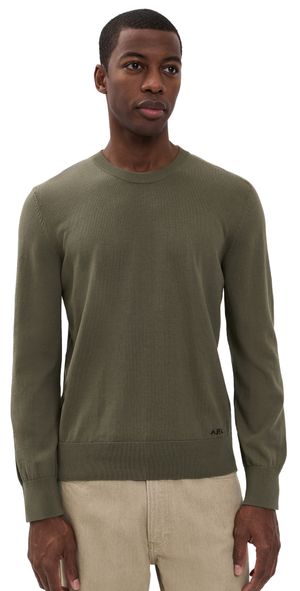 A. P.C. Crew Neck Pullover PKB KAKI CHINE L