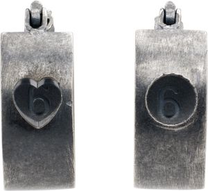 MM6 Maison Margiela Silver Industrial Earrings