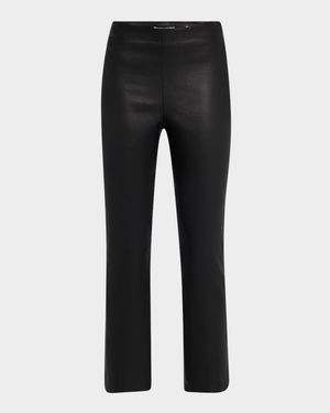Slim Cropped Leather Pants
