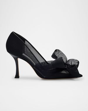 Staz Nylon Mesh Bow Pumps