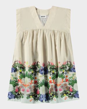 Girl's Cajla Floral-Print Sleeveless Coverup Dress, Size S-L