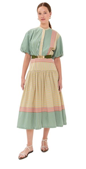 Silvia Tcherassi Jil Dress Garden Stripes L