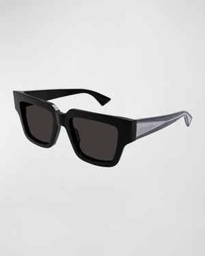 Engraved Logo Acetate Cat Eye Sunglasses