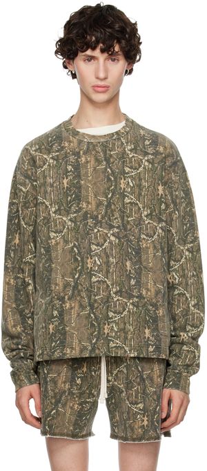 John Elliott Khaki Skeptic Sweatshirt