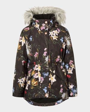 Boy's Cathy Faux Fur-Trimmed Ski Jacket, Size 4-7