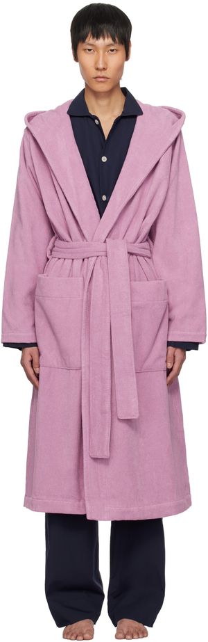 Tekla Pink Terry Classic Bathrobe