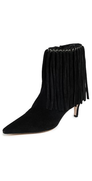 Cinq à Sept Sammy Fringe Ankle Boots Black 38