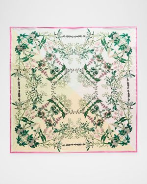Abigail Double-Sided Floral Silk Scarf