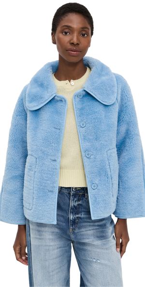 The Tiny Big Sister Faux Fur Coat Blue M/L