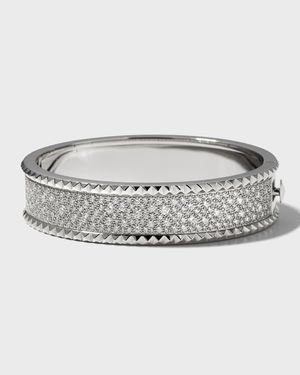 ROCK & DIAMONDS Medium 18K White Gold Bangle