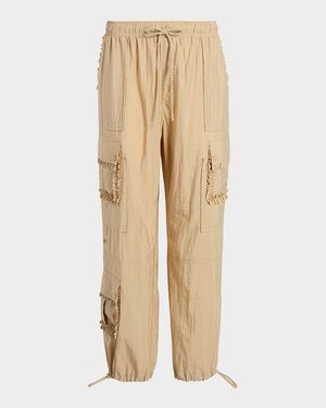 Nitsan Ruffle Pull-On Parachute Pants