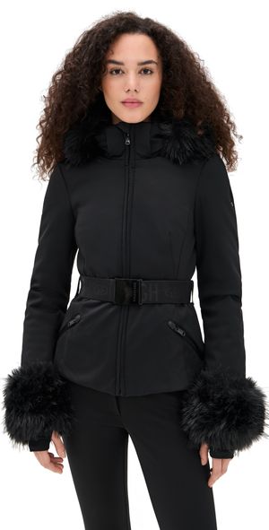 Goldbergh Giselle Ski Jacket with Faux Fur Trim Black 42