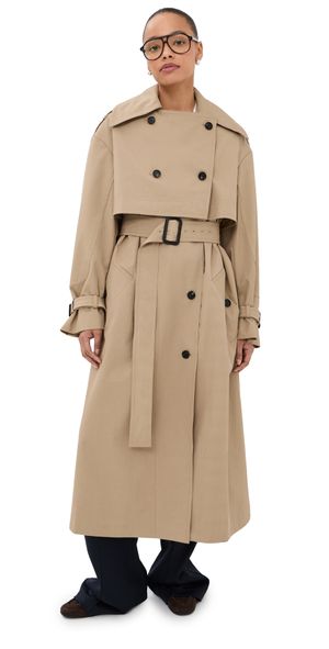 CO Double Layered Trench Coat Camel S
