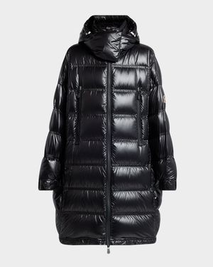 Rochelairs Hooded Long Down Jacket