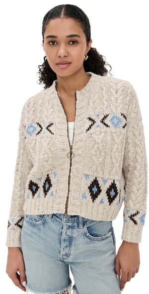 THE GREAT. The Cavern Cardigan Oat 3