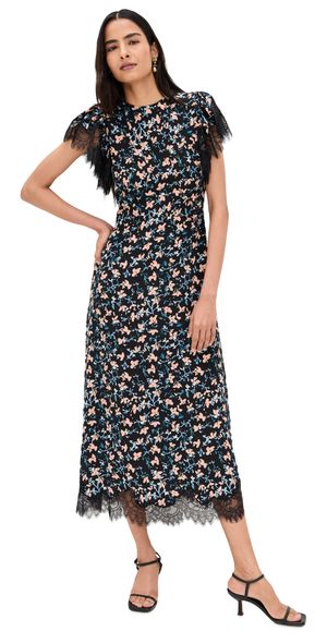 Ulla Johnson Renee Cape Sleeve Dress Nocturne 0