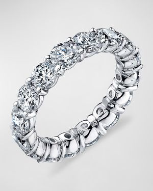 Large Platinum Eternity Band with Round Diamonds, 3.20ct