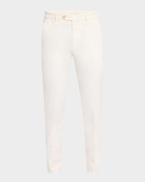 Men's Straight Flat-Front Pants